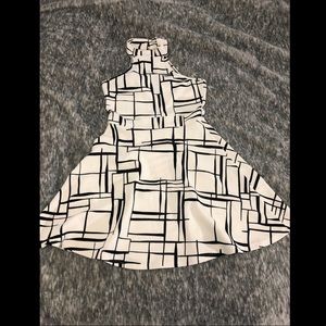 White mosaic dress